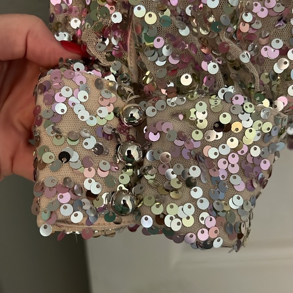 ASOS Chi Chi London Curve Sequin Blouse - Picture 3 of 5